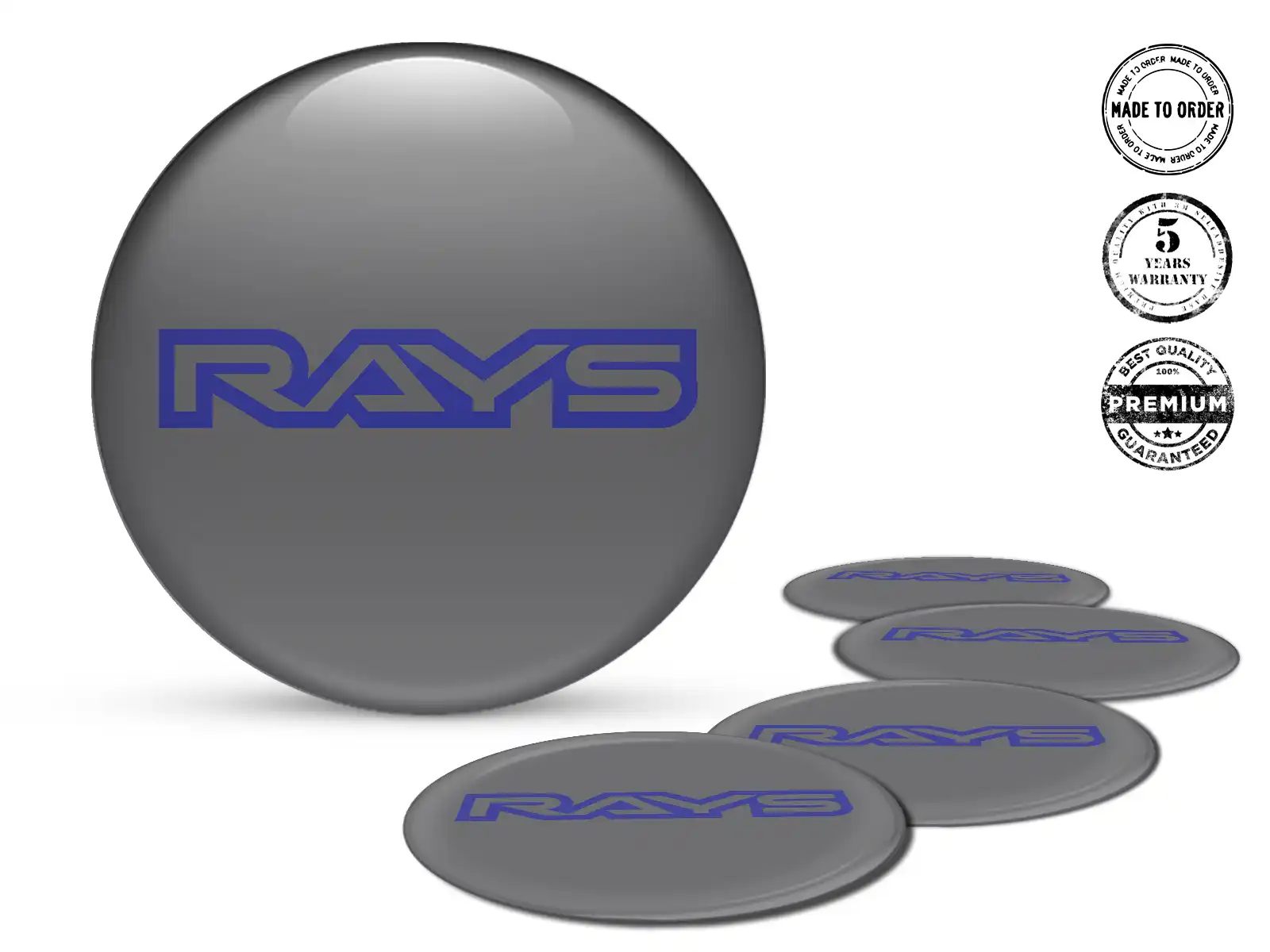Rays Gewölbte Sticker Logo Harz-Radplaketten